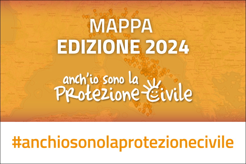 Campi scuola "Anch'io sono la protezione civile". Mappa edizione 2024